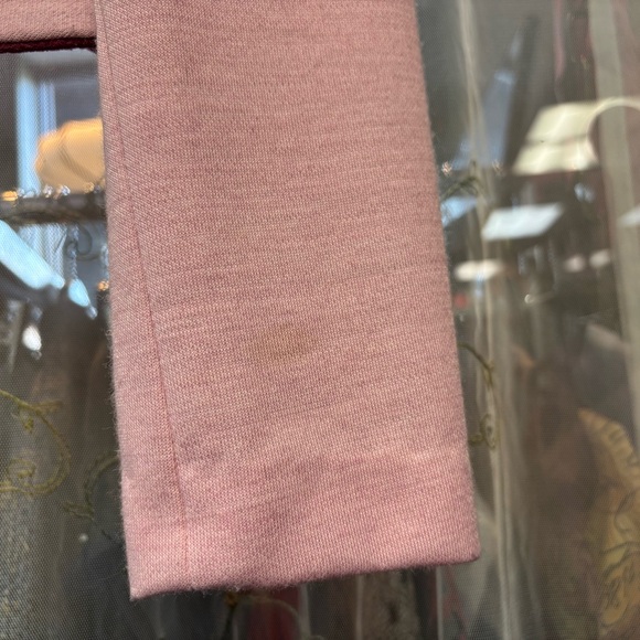 vintage 1970s cropped light pink jacket fuschia trim - Picture 3 of 4